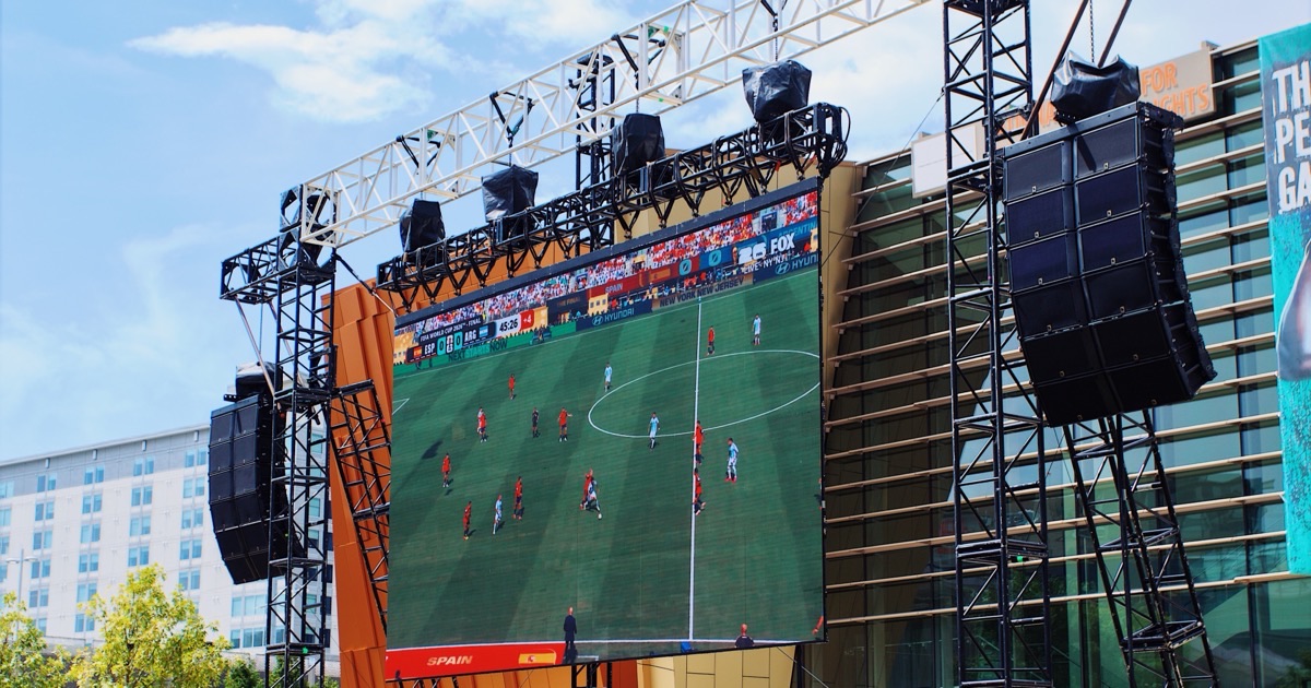 LED display and projection mapping produced by True Productions inside the World of Coca-Cola