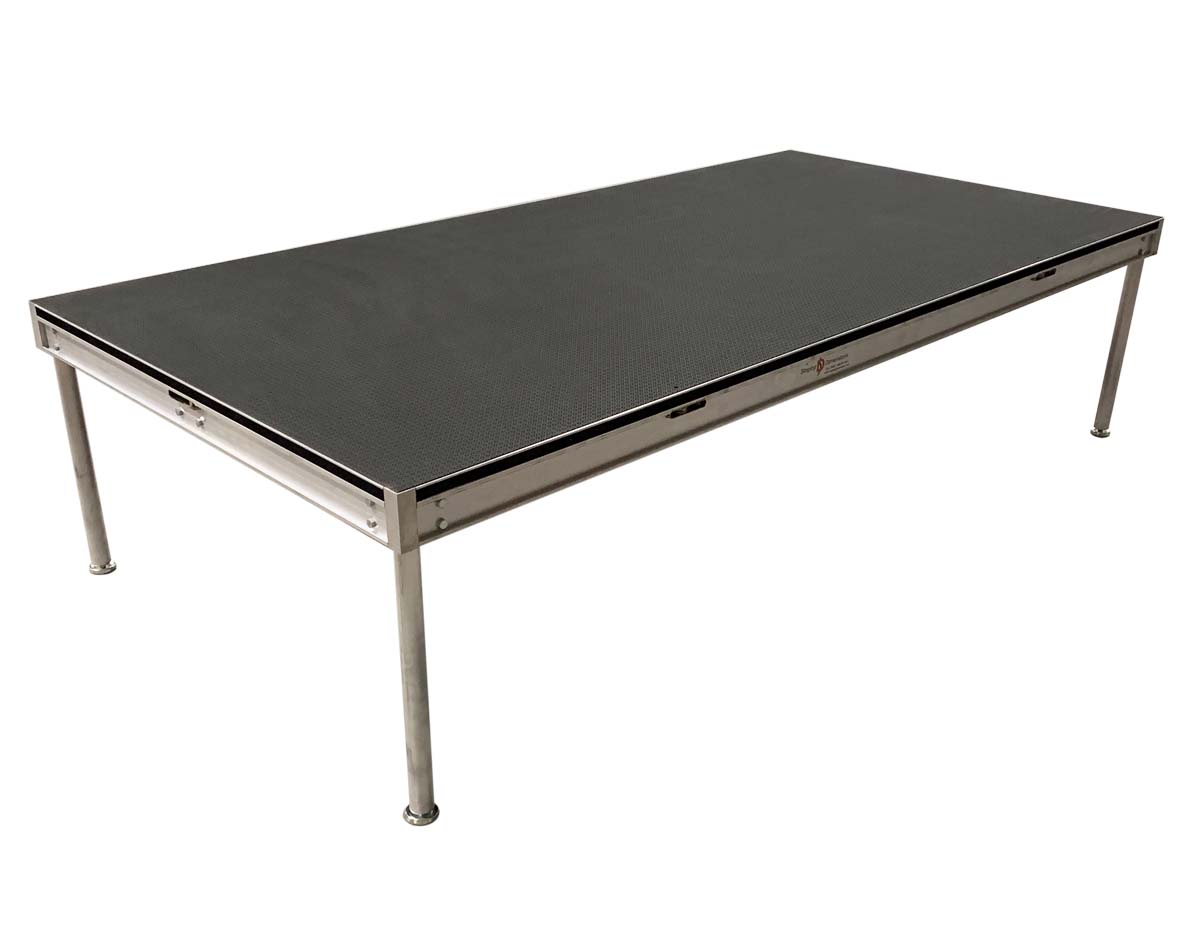 Staging Dimensions 4'x8' aluminum stage deck rated at 200 lbs per square foot