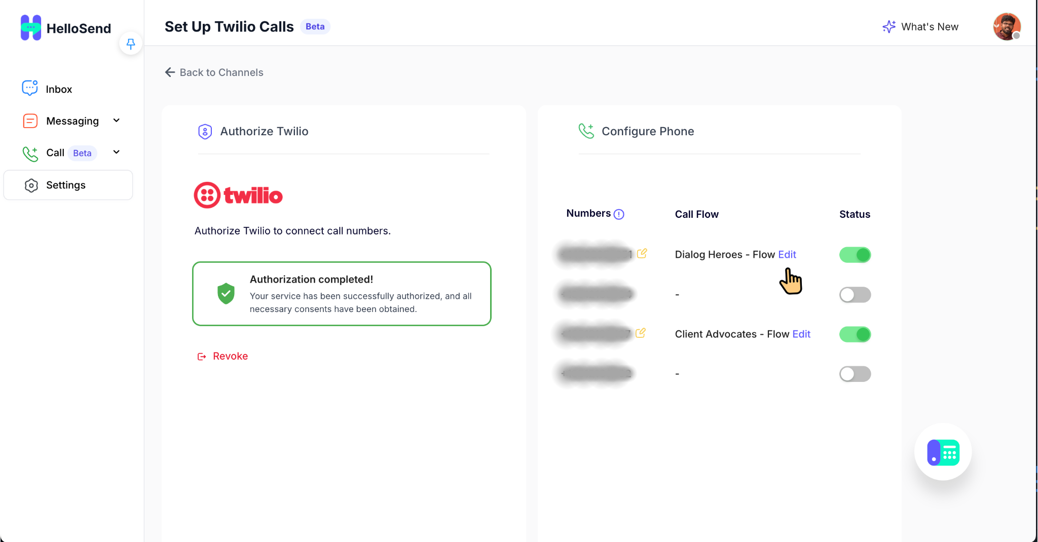 IVR Setup Screenshot