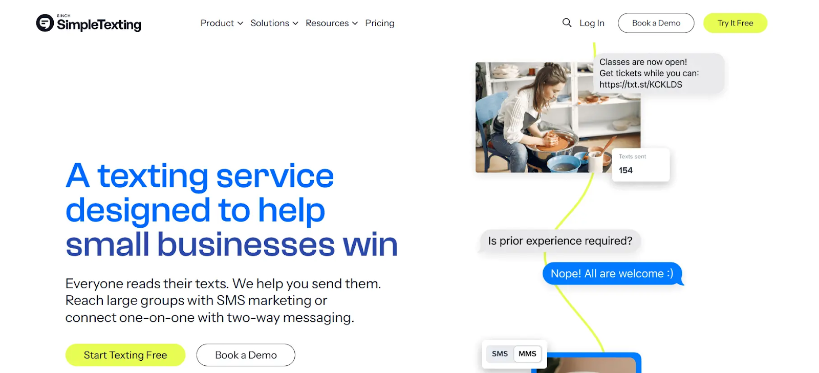 SimpleTexting SMS platforms
