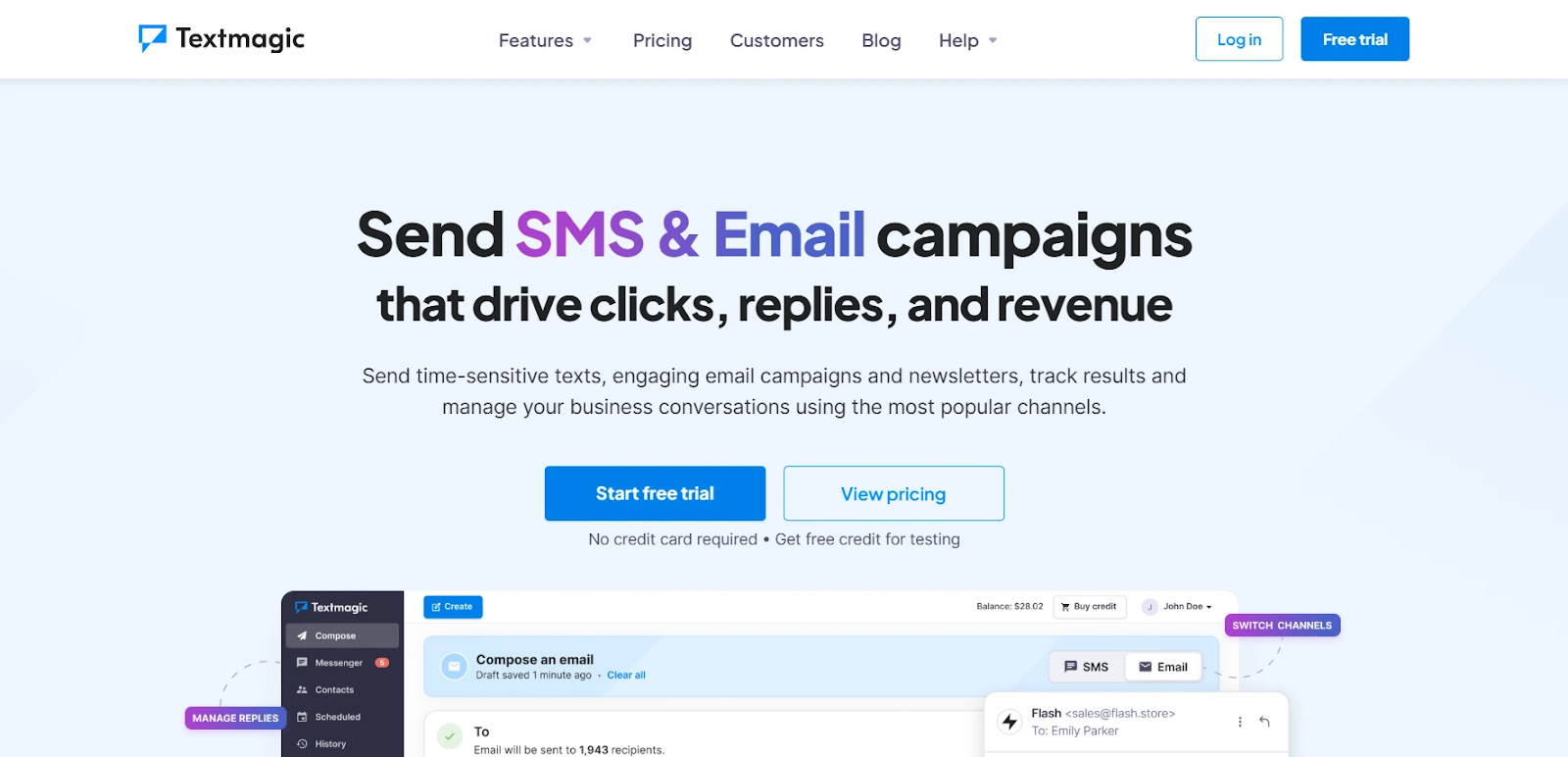TextMagic SMS Marketing platforms