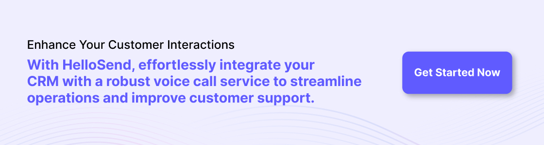 Integrating a voice call service for businesses