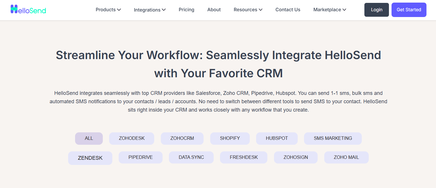 hellosend other integration details