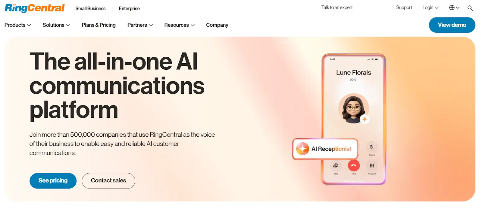 ringcentral homepage