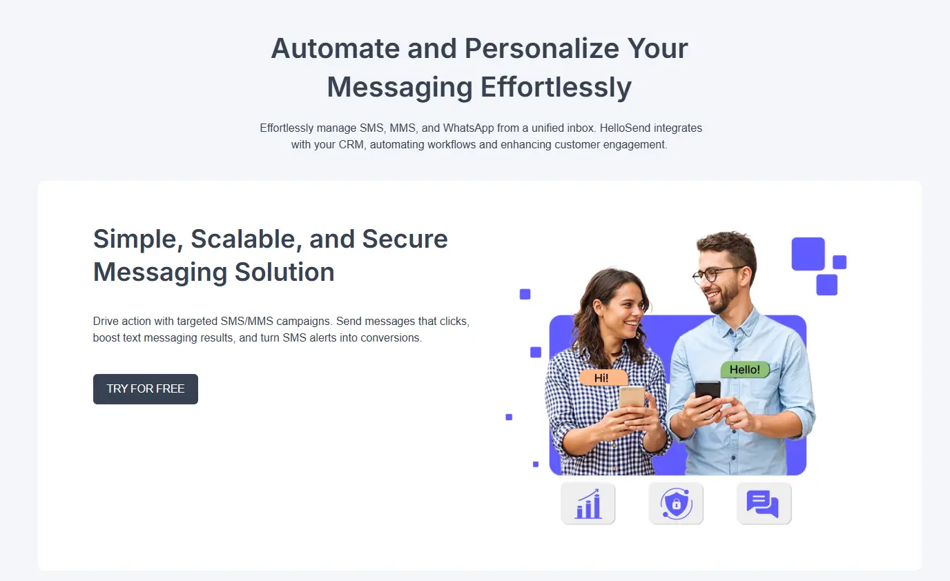  hellosend key features information