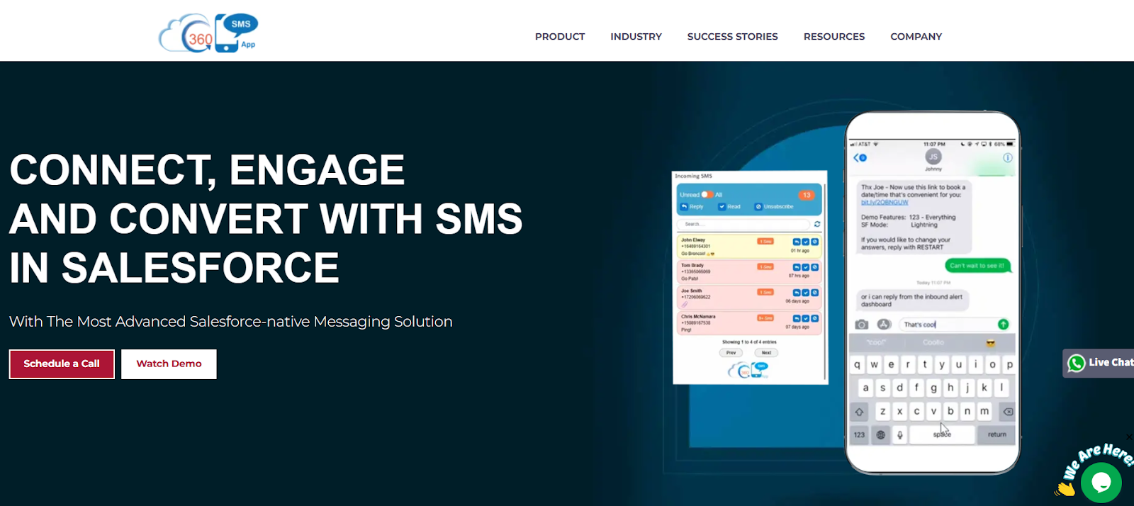 360 sms homeapage