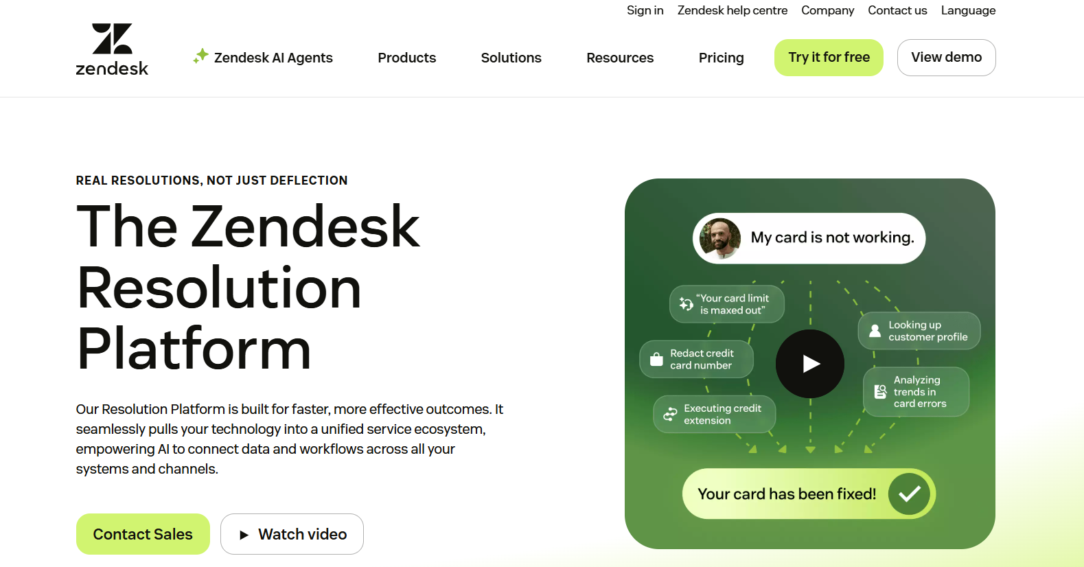 zendesk homepage