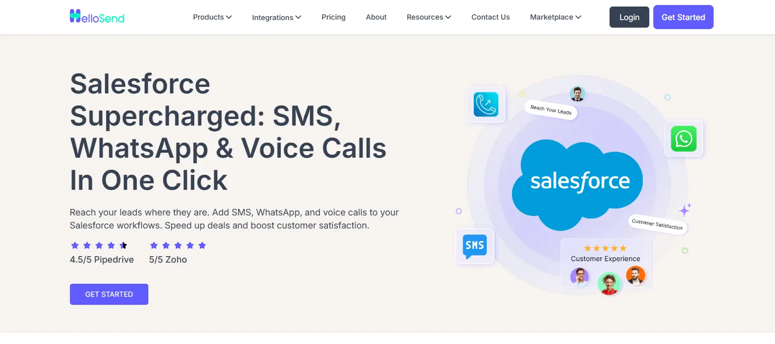 hellosend salesforce integration homepage