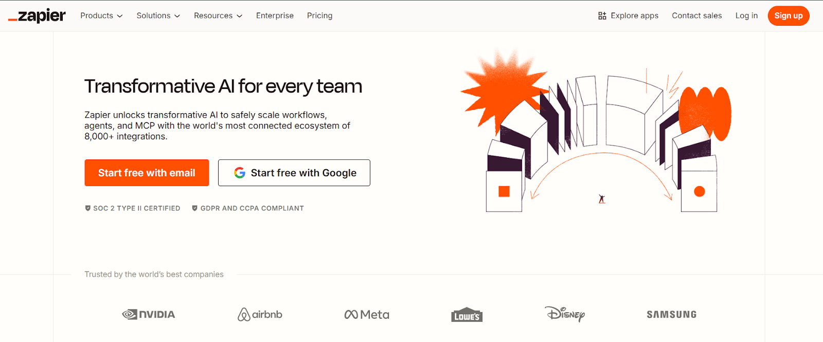 zapier homepage