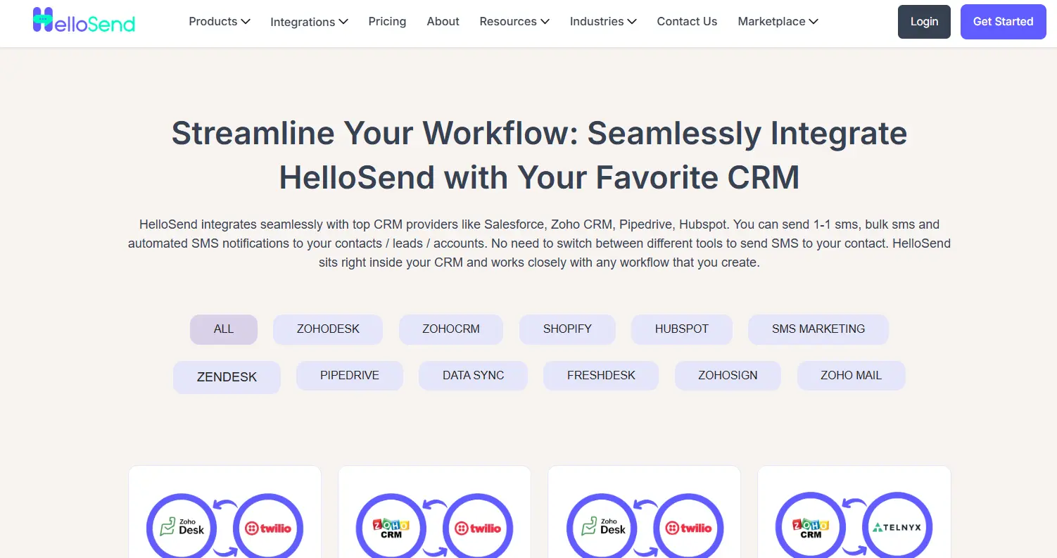 hellosend integration