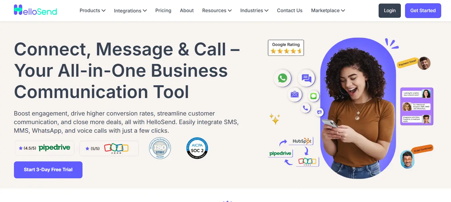 an image showing activecampaign homepage details