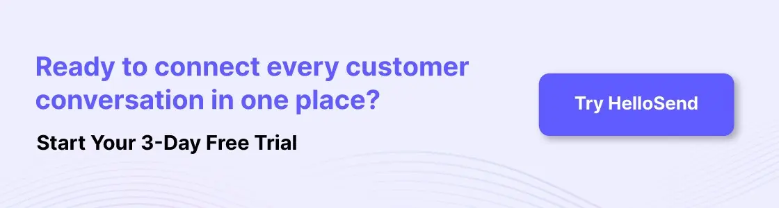 an cta image showing try hellosend 3 days free trial