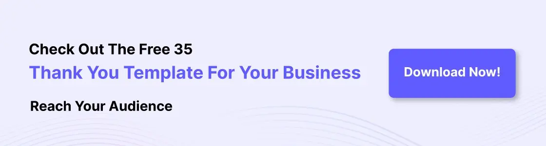 an cta image showing free 35 thank you template for your business
