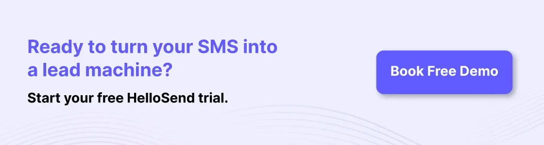 an cta image showing book free demo to explore hellosend tool
