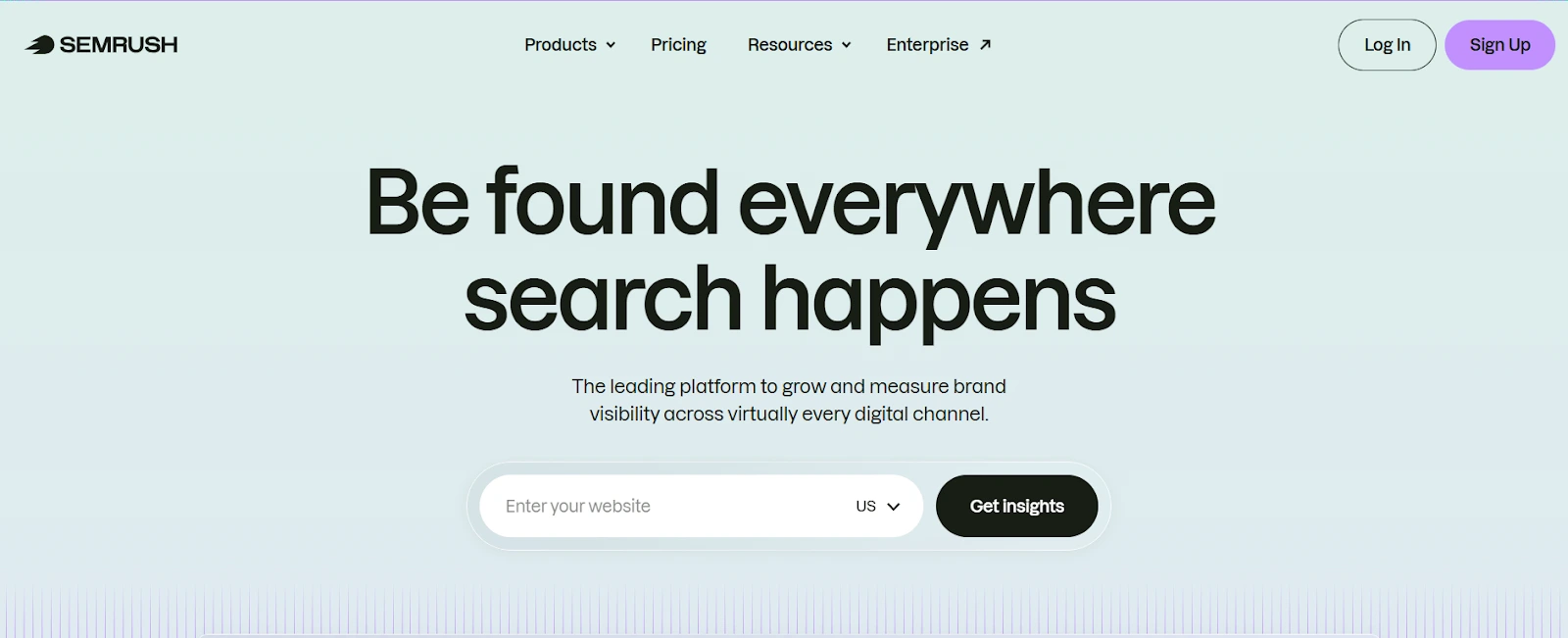 an image showing Semrush homepage details