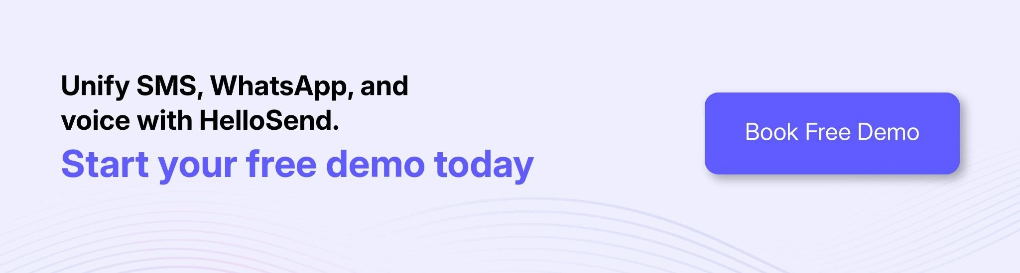 a cta image showing book a free demo for hellosend to explore