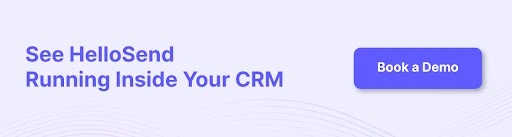 A CTA image showing a " Book a Demo " button to see how HelloSend works