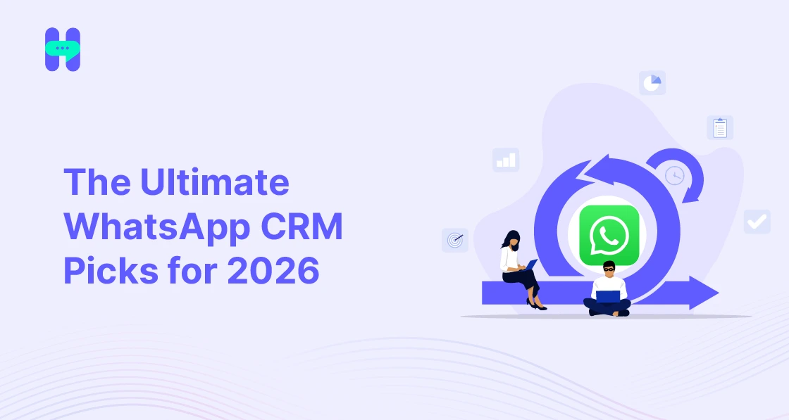 Banner image shows top picks for WhatsApp integration with Zoho CRM in 2026