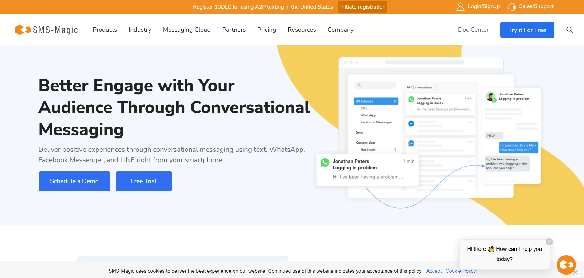 SMSMagic homepage