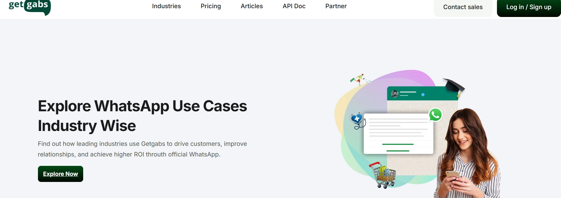 Homepage of GetGabs