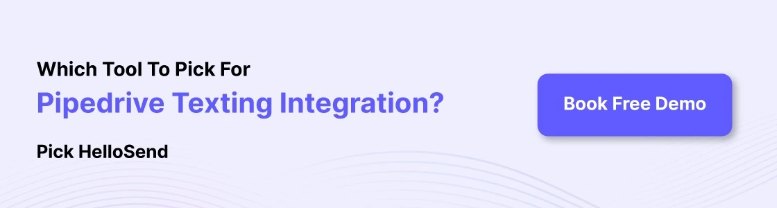 cta image showing customers a booking button for Pipedrive texting integration.