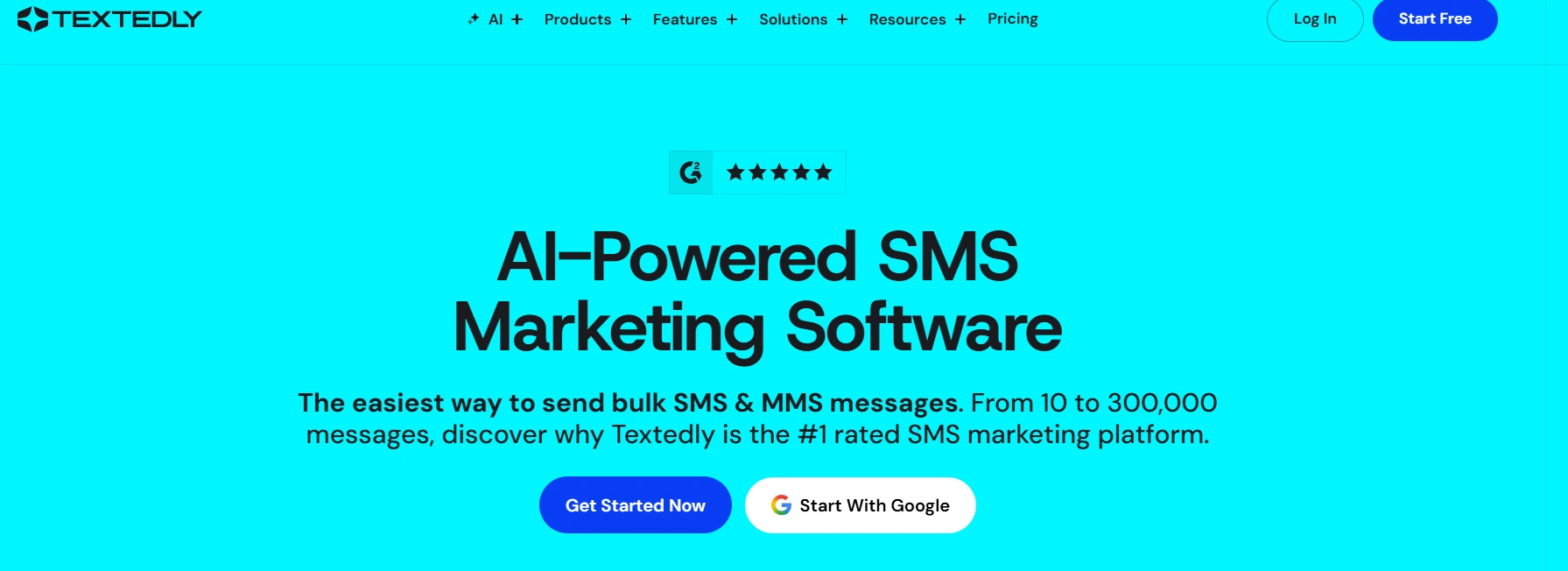 Textedly homepage