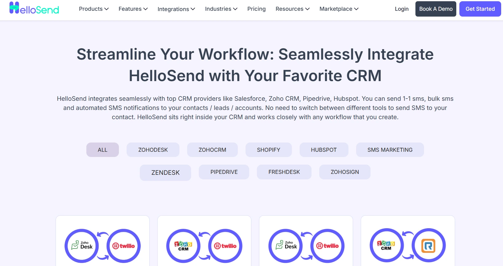  integration details of HelloSend
