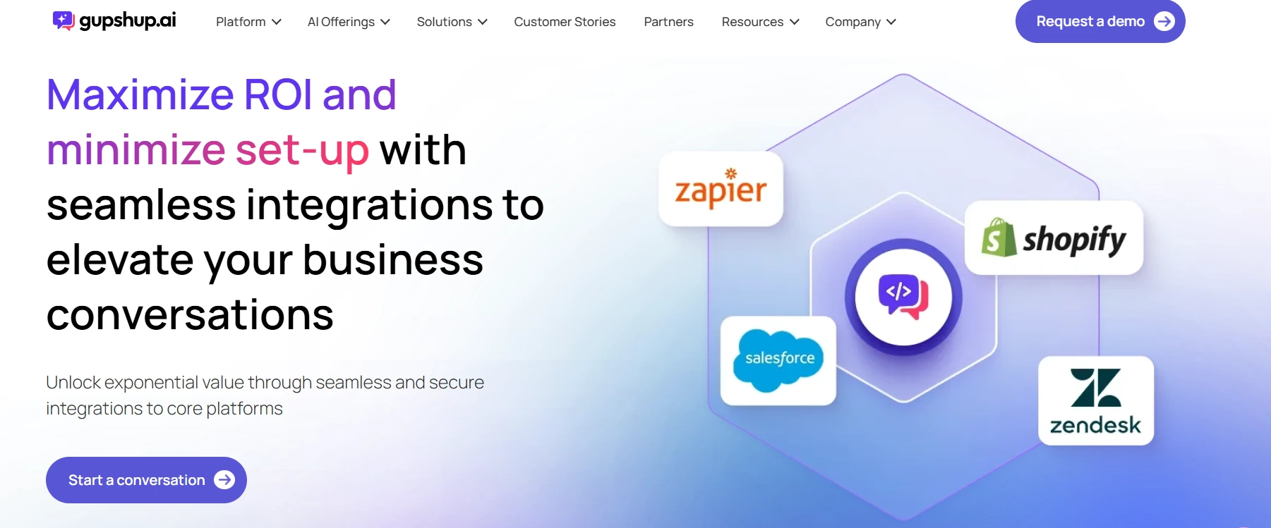 Gupshup integration page