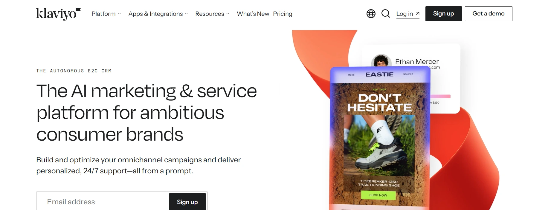 klaviyo homepage