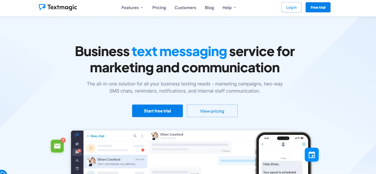 textmagic homepage