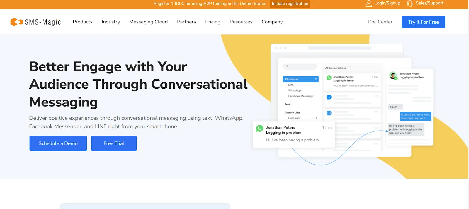 sms magic homepage