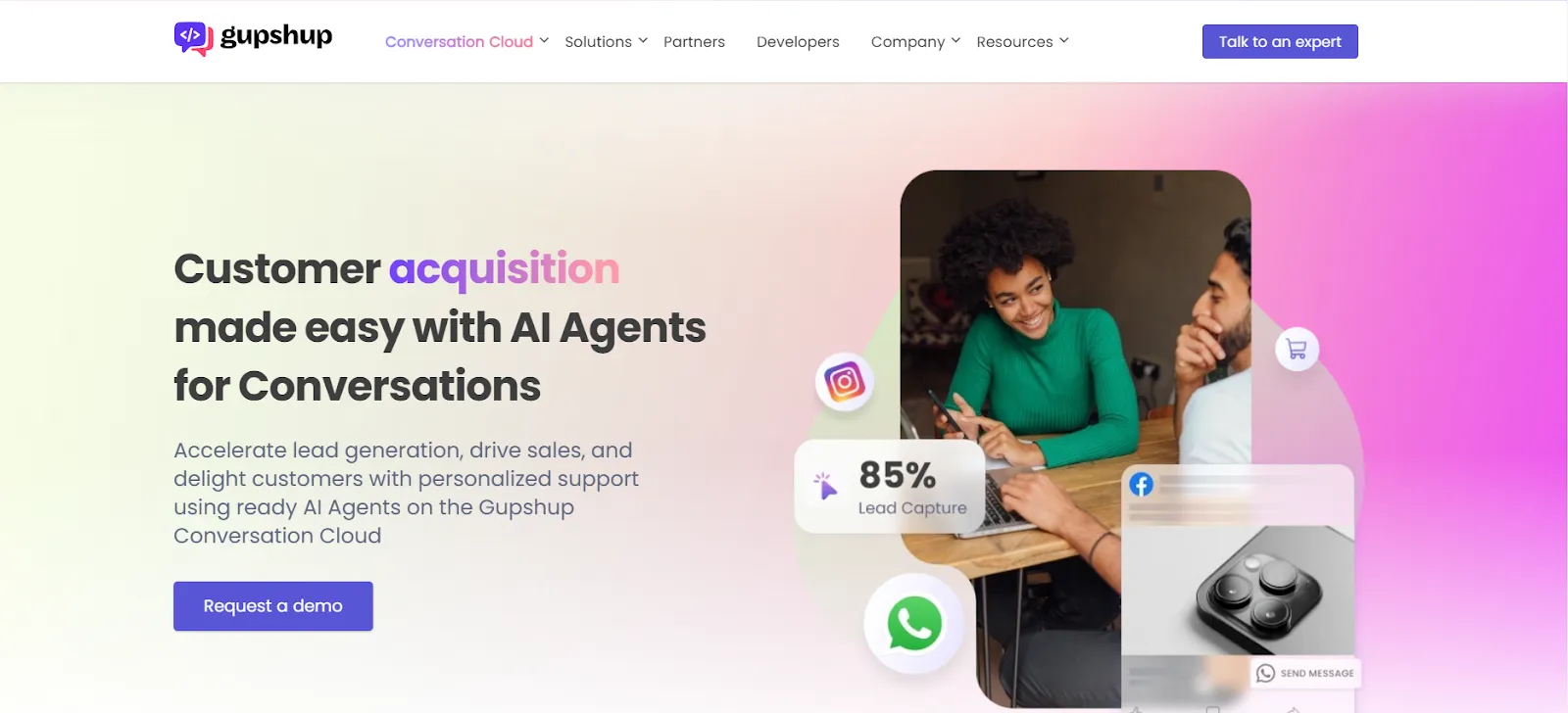 Gupshup Homepage