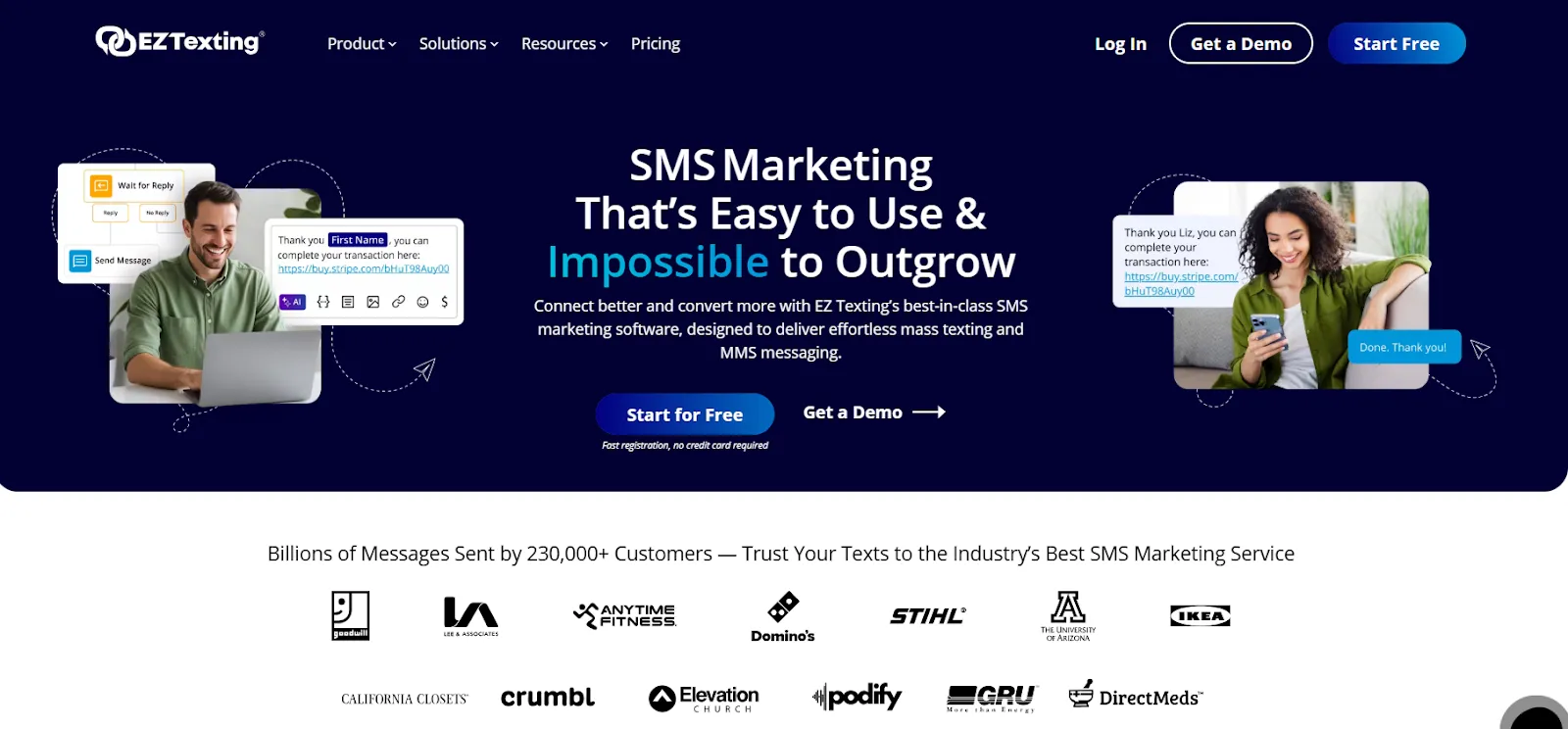 eztexting homepage