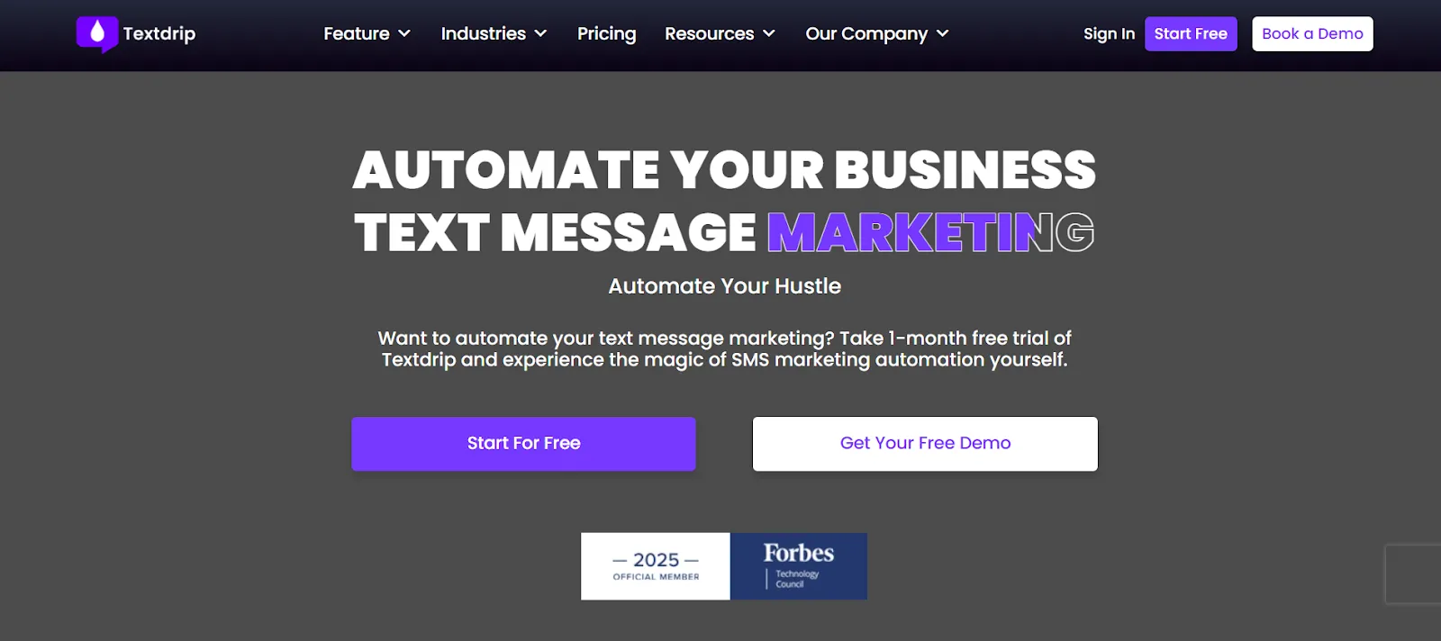 textdrip homepage