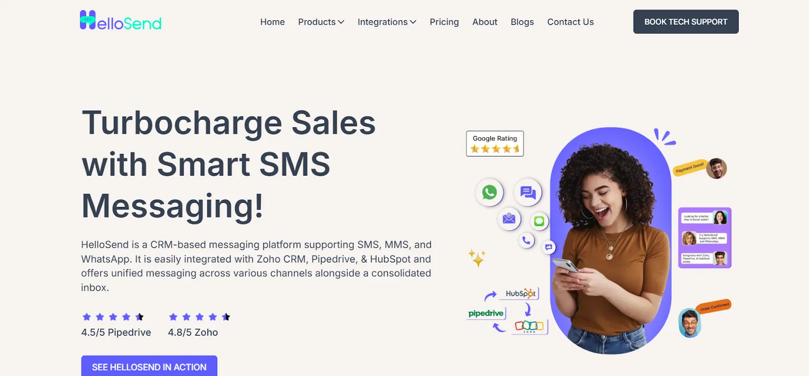 Hellosend hompage