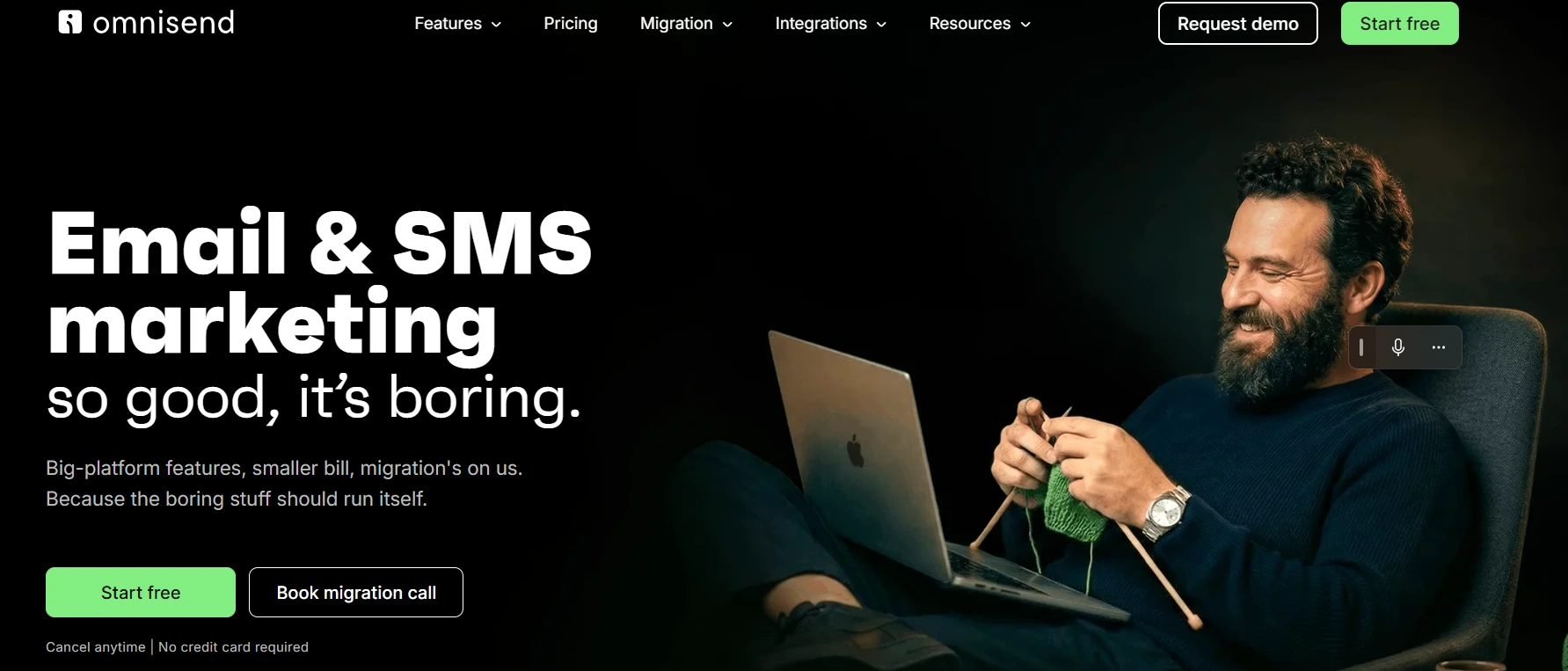 Omnisend homepage