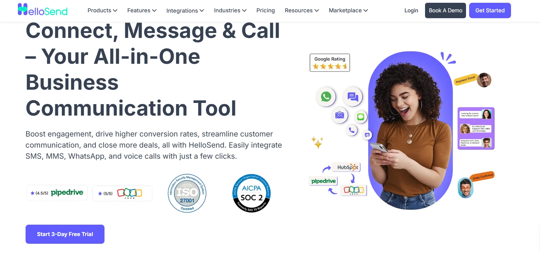 HelloSend Customer messaging platform