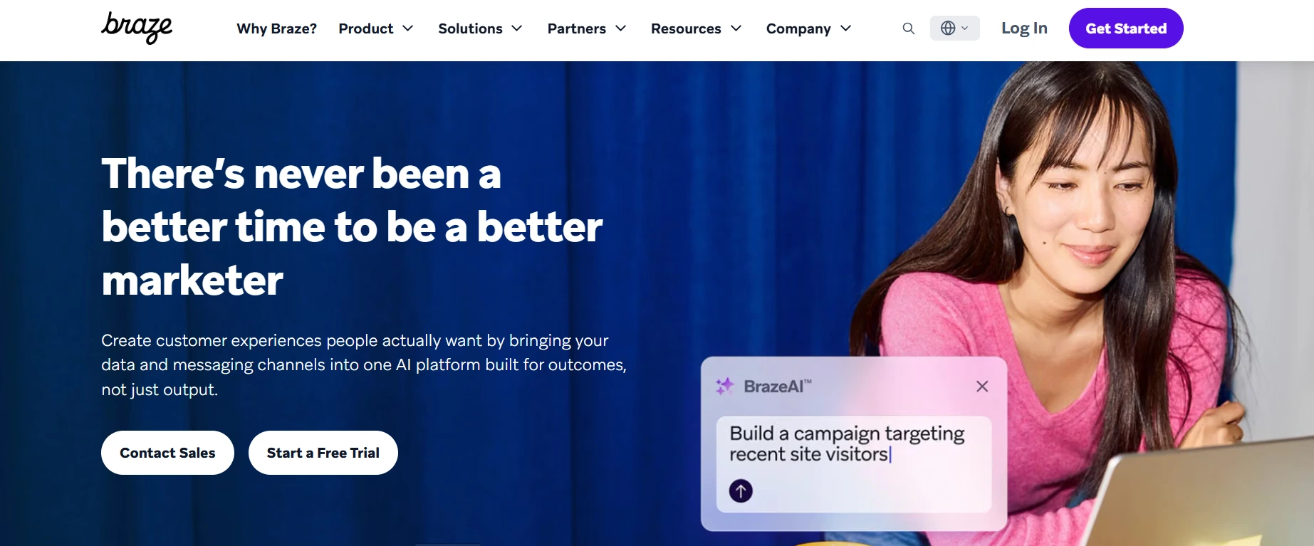 Braze homepage