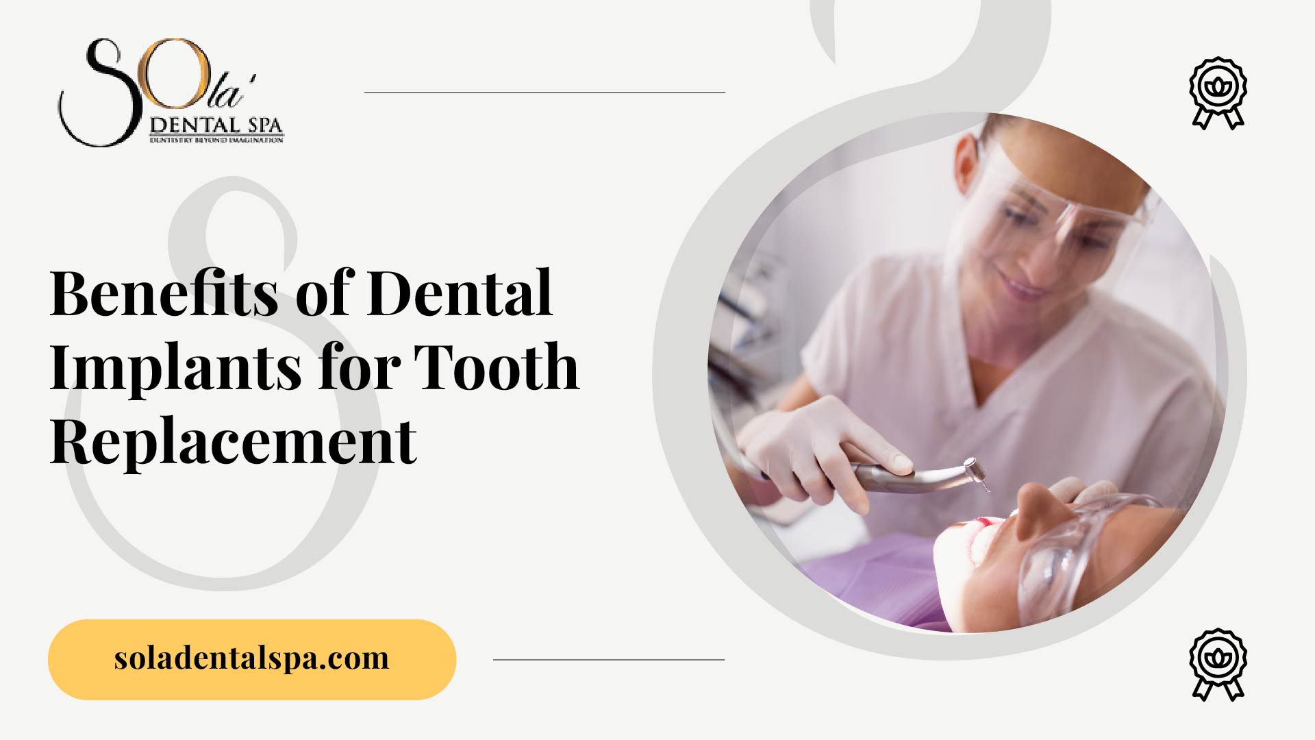 Dental implants for tooth replacement at Sola Dental Spa