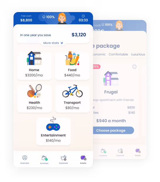 Picture of player incentive for users to join a credit union through Cashy’s gamified financial education platform.