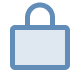 Blue shopping bag icon with handles.