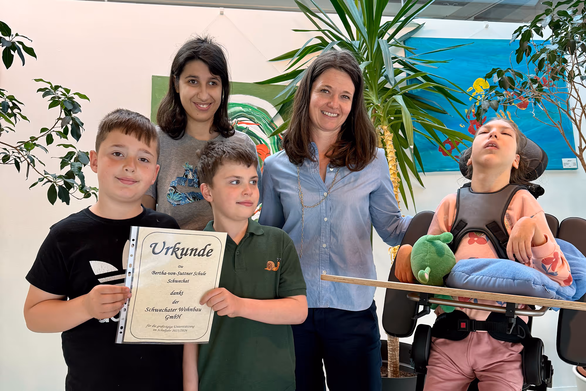 Sponsoring für Bertha-von-Suttner-Schule Schwechat
