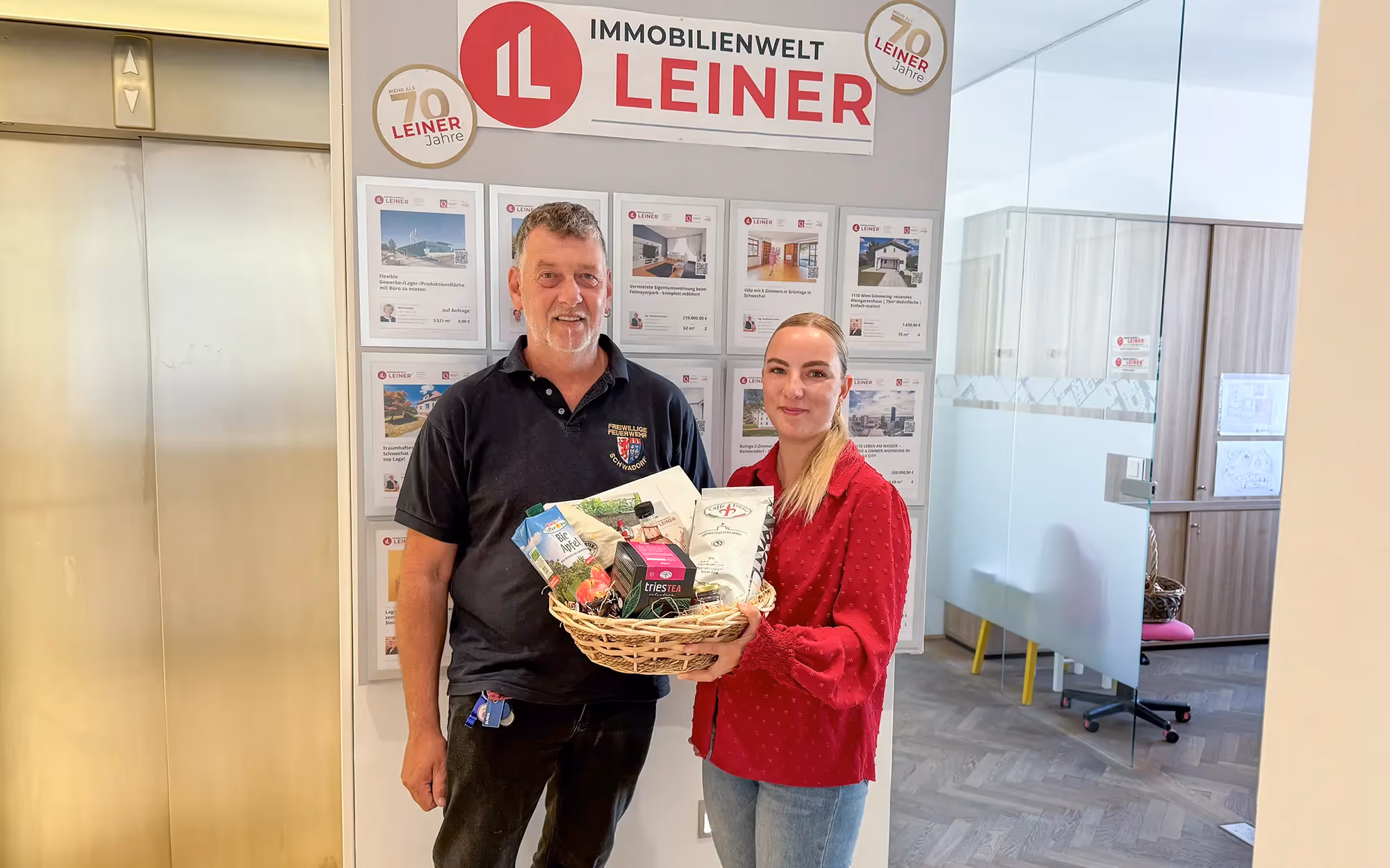 Geschenkkorb für Feuerwehrfest Schwadorf