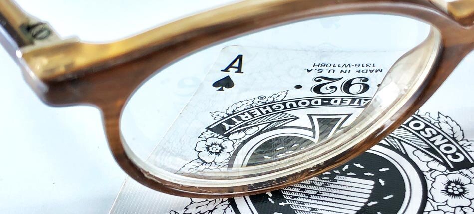 Index of refraction in glass lenses