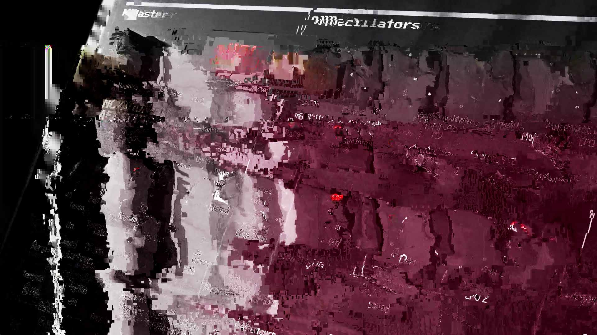 Still from AFX Station that has been datamoshed