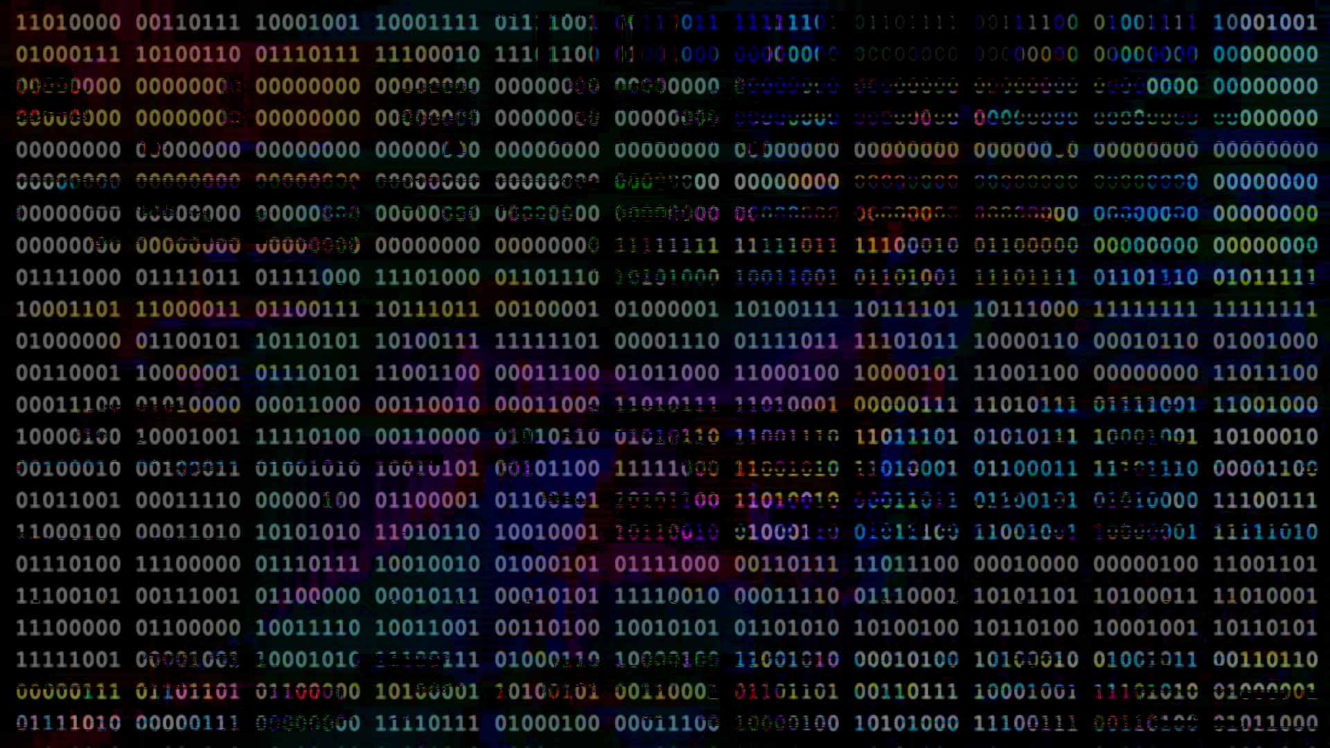 Colorful decayed columns of hex code