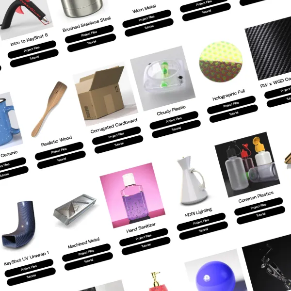 File Vault collection of free KeyShot tutorials and project files by Will Gibbons