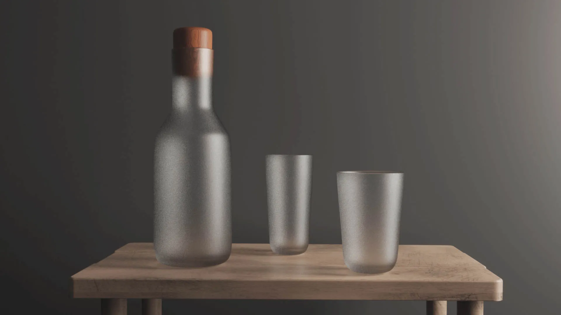 Rough Glass Single Surface Scattering