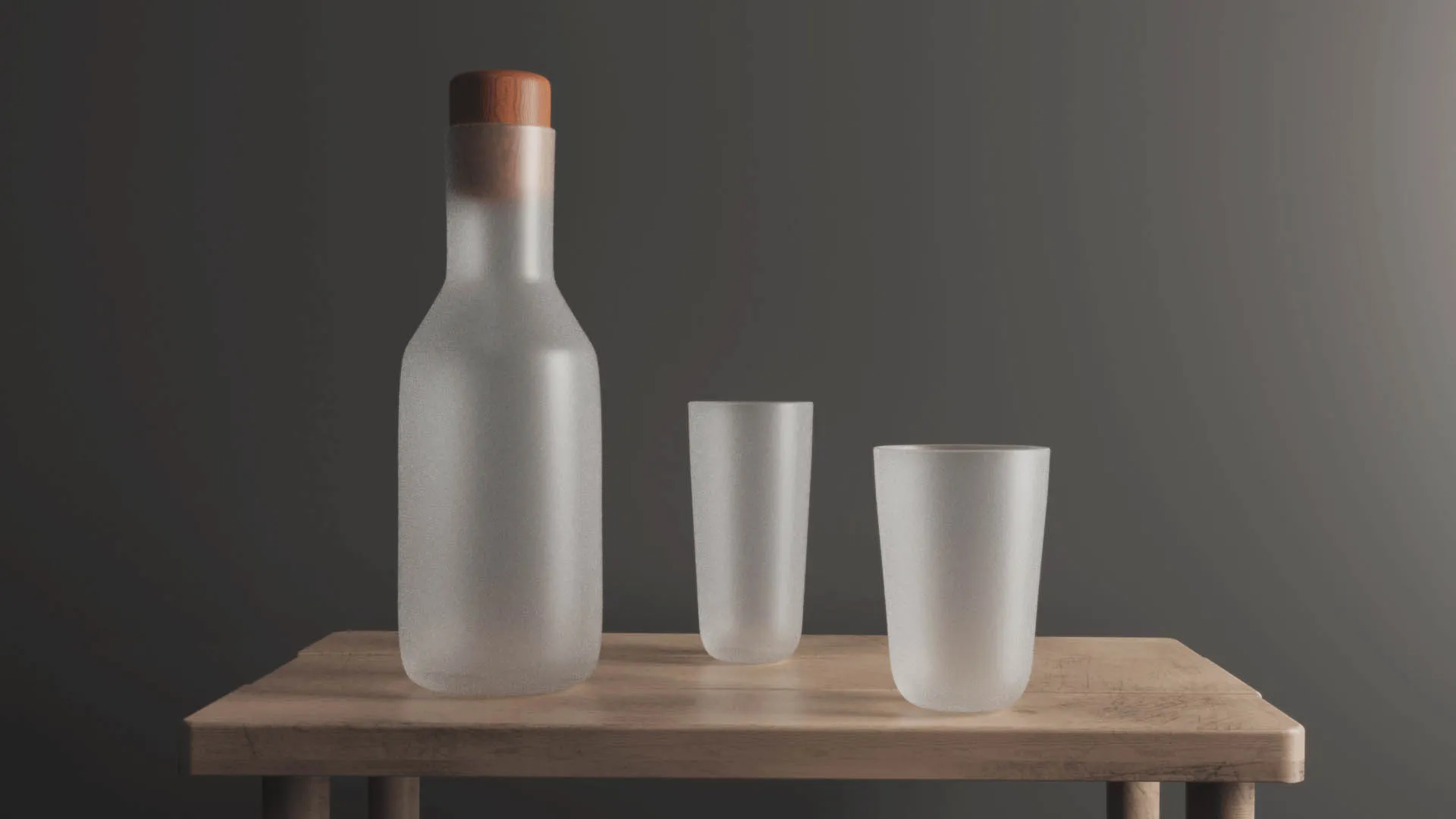 Rough Glass Multiple Surface Scattering