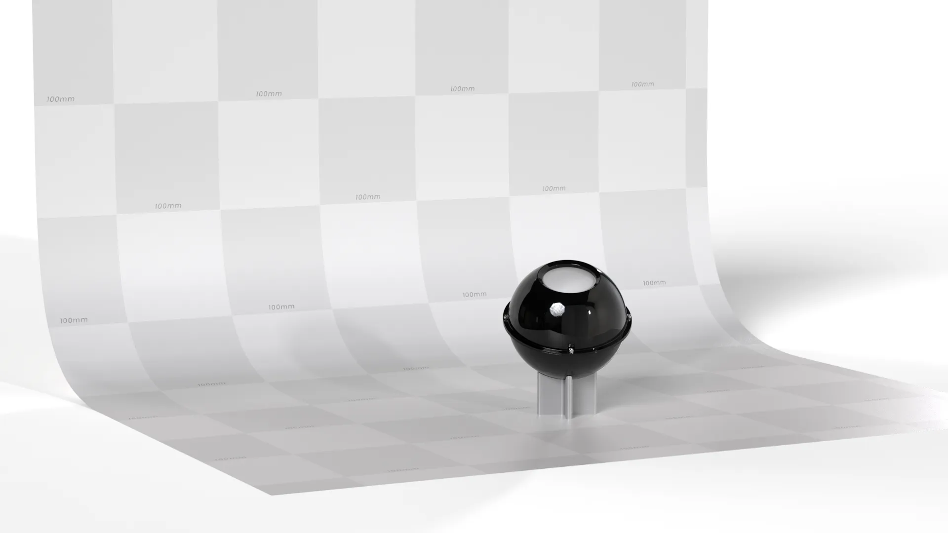 Material sample with backdrop in studio environment.